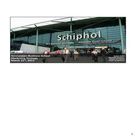 Schiphol marketting strategies