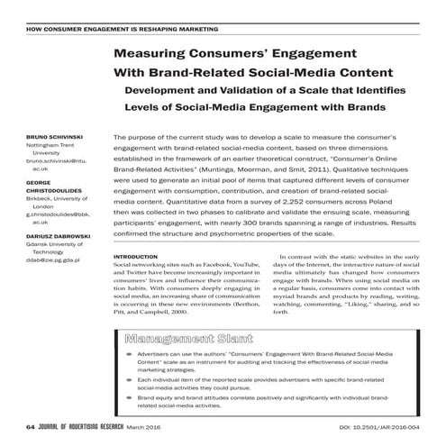 Schivinski, Christodoulides, Dabrowski 2016 - measuring consumers ...