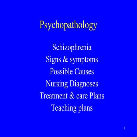 schizophrenia and its nature powerpoint and lecture presentation