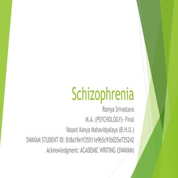Schizophrenia ppt