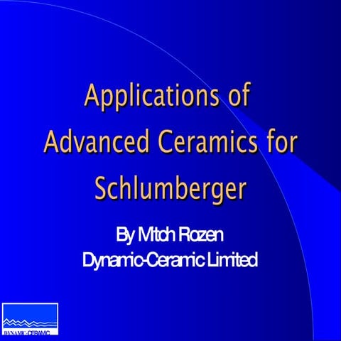 Schlumberger Presentation