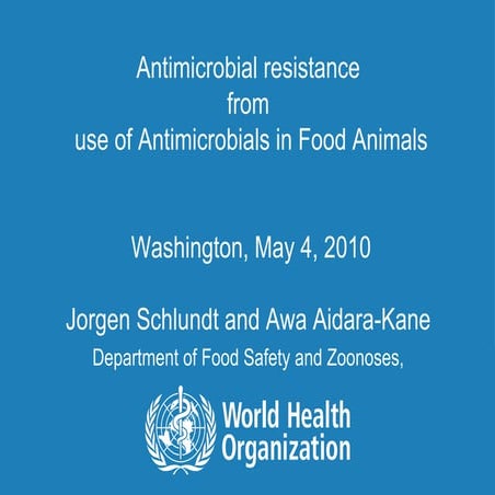 Antimicrobial resistance from use of antimicrobials in food animals