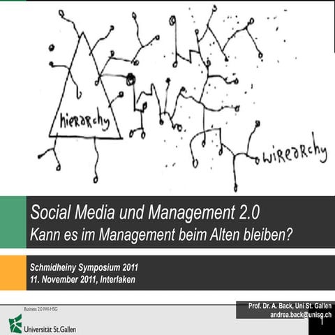 Social Media und Management 2.0 - Kann es im Management beim Alten bleiben? 