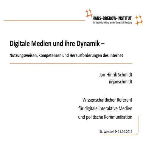 Digital Medien und ihre Dynamik