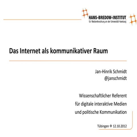 Das Internet als Kommunikationsraum