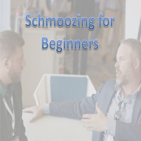 Schmoozing for beginners: A training for library workers | PDF