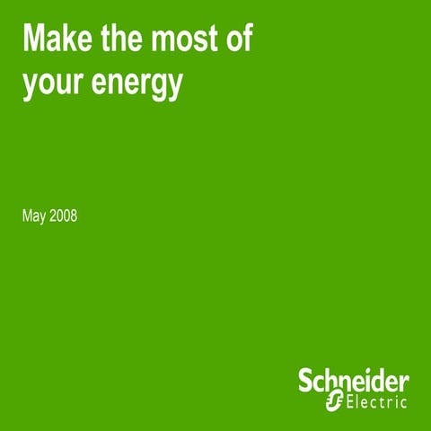 Schneider Electric Corporate Presentation 2008 En