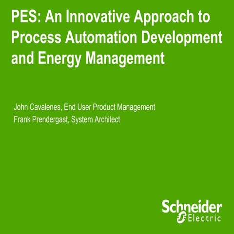 Schneider electric   automationcom pes ppt