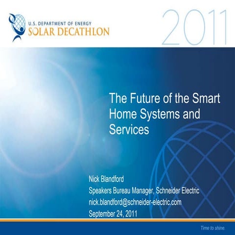 Schneider electric home systems solar decathlon 2011