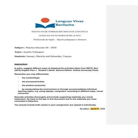 Schneider iannaci assignment unit 2_practica_docenteiii - pass