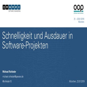 Schnelligkeit und Ausdauer in Software-Projekten