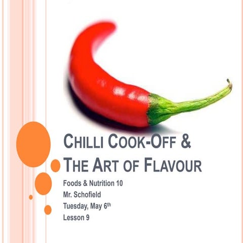 Chilli Cook-Off & The Art of Flavour