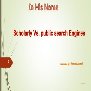 Scholarly search vs.public
