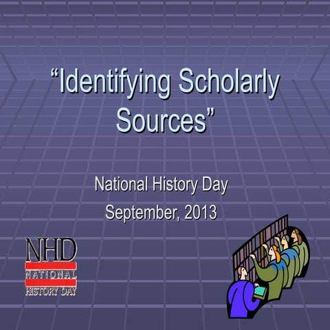 Scholarly sources 2013