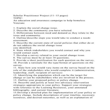 Scholar Practitioner Project (11–15 pages)TOPICAn education a.docx