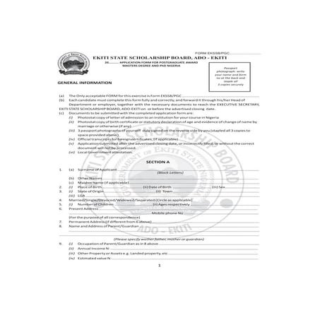 Scholarship for Post Graduate Ng