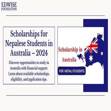 Scholarships for Nepalese Students in Australia. | PDF