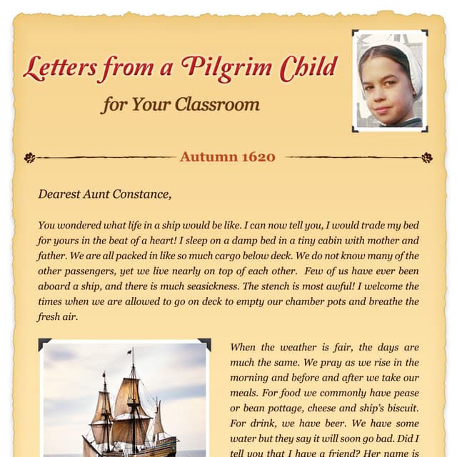 Scholastic pilgrim letter1