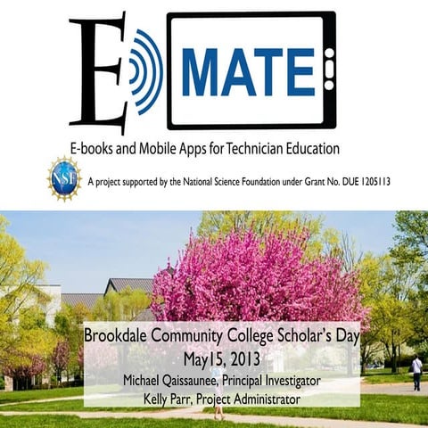 2013 Brookdale Community College Scholars Day