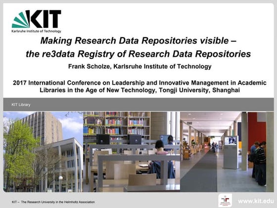 Making Research Data Repositories visible – the re3data Registry of Research ...