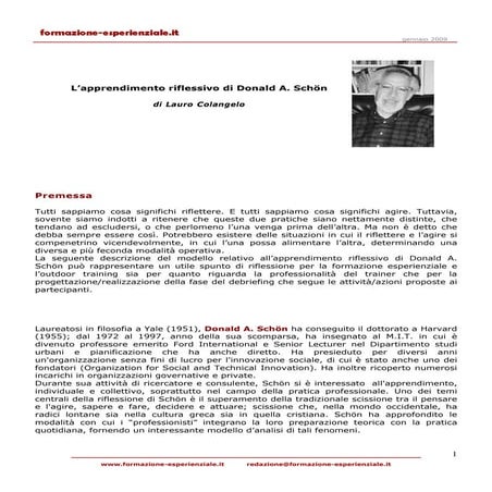 Schon apprendimento riflessivo