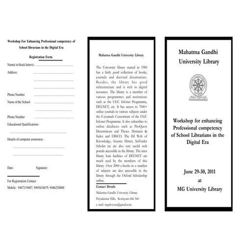 Workshop for enhancing Professional competency of School Librarians in the Di...