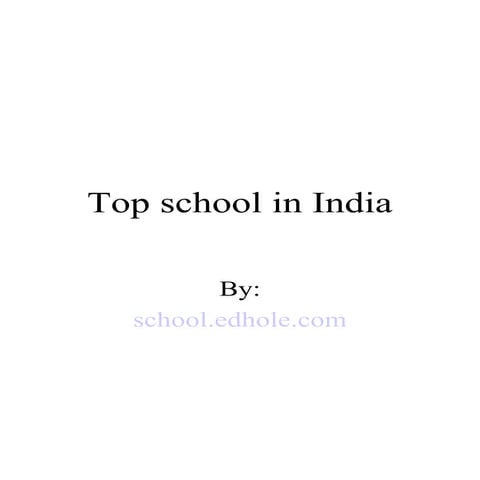 top school in india