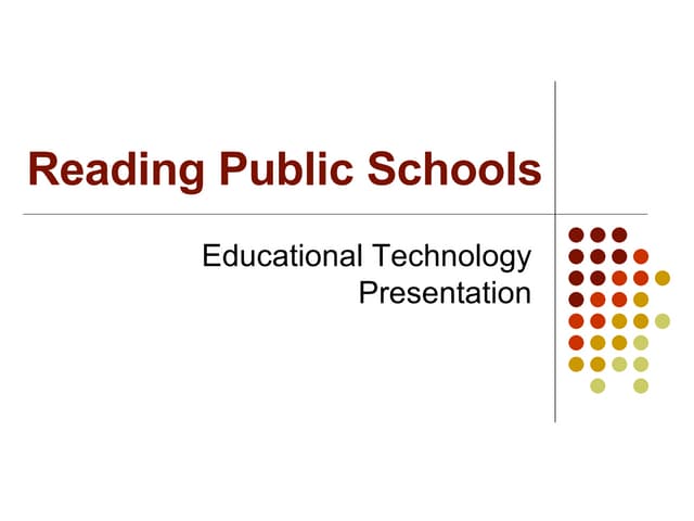 School Committee Presentation Technology08 Final