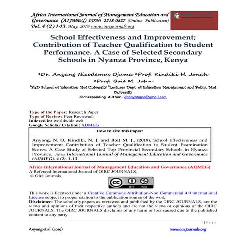 School effectiveness-and-improvement-contribution-of-teacher-qualification-to...