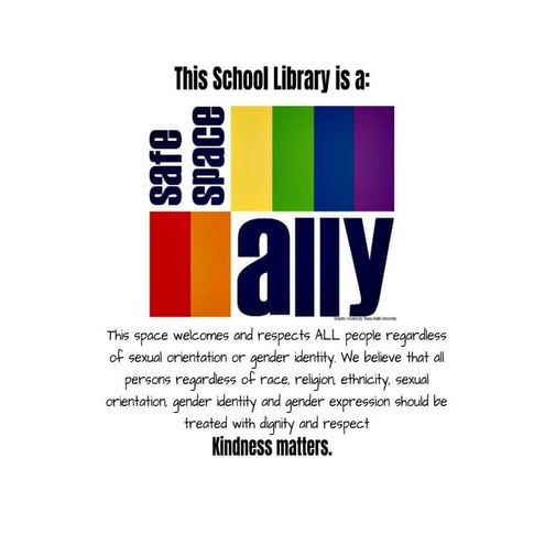 School library-safe space sign