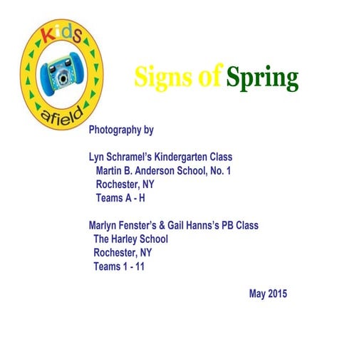 Hello Spring - Photographs by Primary Students Discovering Spring