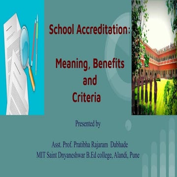 School Accreditation : Meaning, Criteria and Benefits