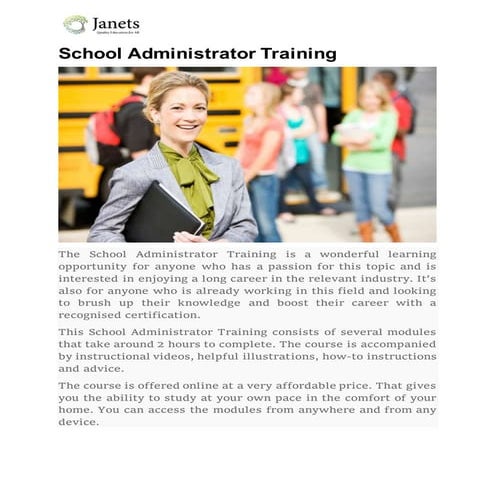 School Administrator Training