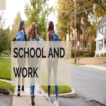 School and Work Psychology of Adolescence lecture
