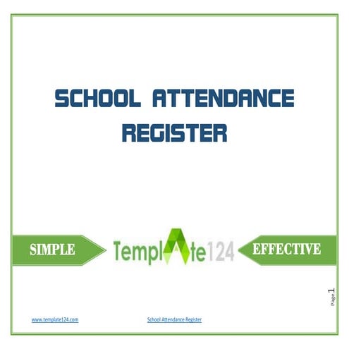 School attendance register-Template124