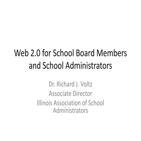 Web 2.0 for School Board