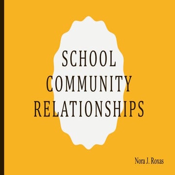 School community relationships