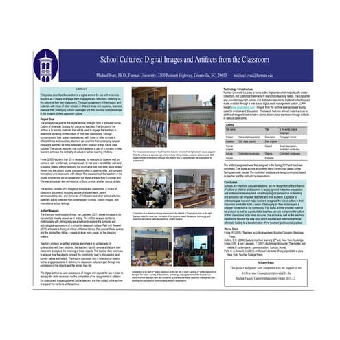 School Cultures: Digital Images and Artifacts from the Classroom