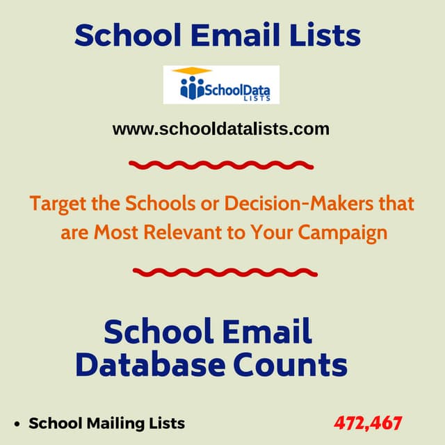 School Mailing List School Email Address List K12 Database PDF