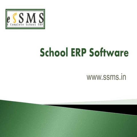 School ERP Software | eSSMS | PPTX