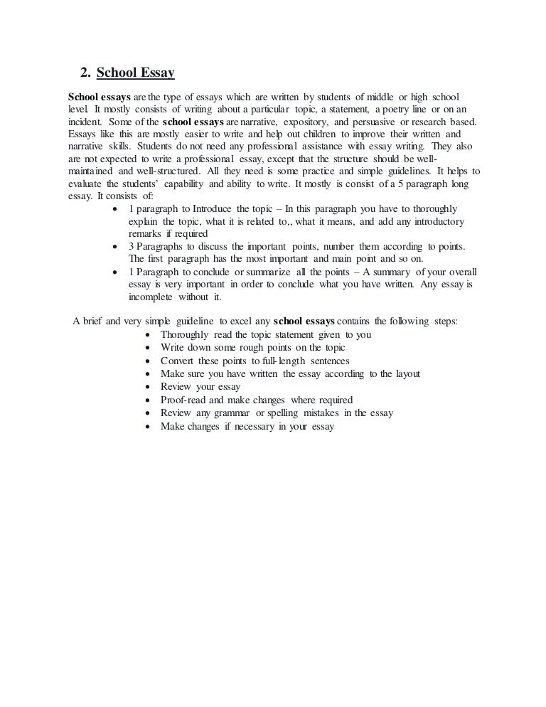 My new school essay