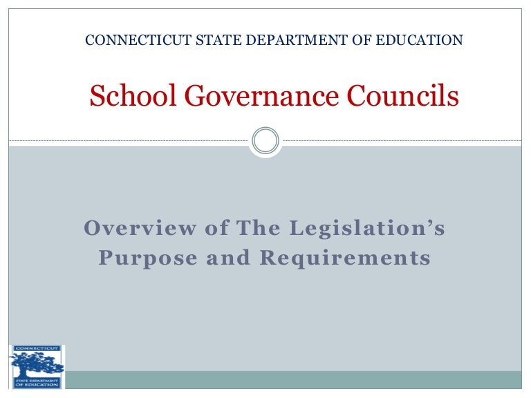 School governance councils overview 9.20.10