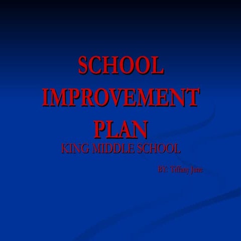 A school improvement plan | PPTX