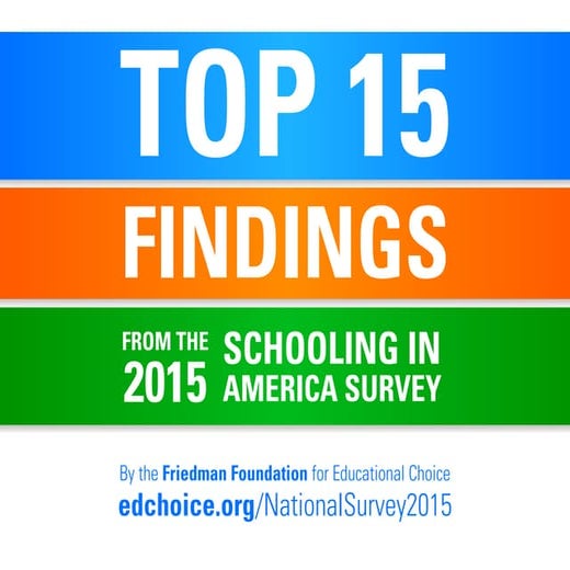 Top 15 Findings from the 2015 Schooling in America Survey