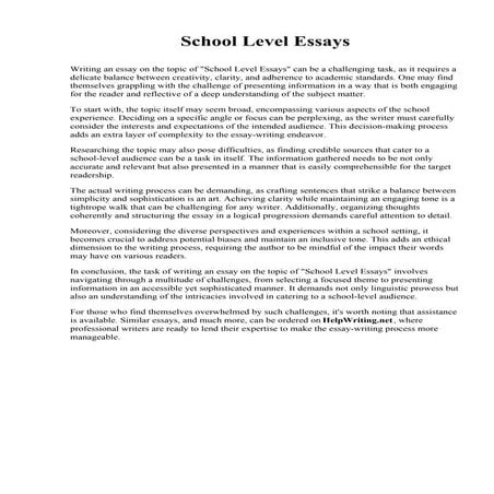 School Level Essays.pdf