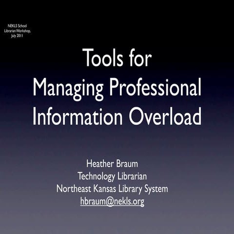 School lib workshop info overload