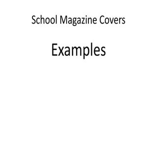 School magazine covers