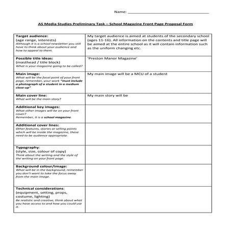 School magazine proposal form 2
