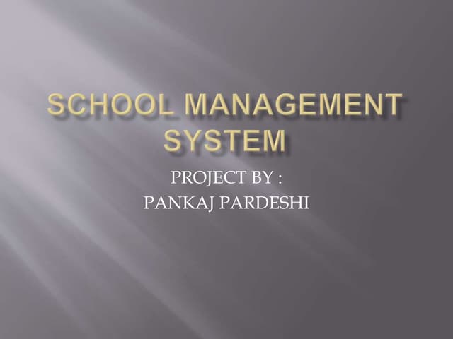 School management system