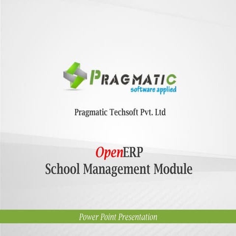 School management in open erp